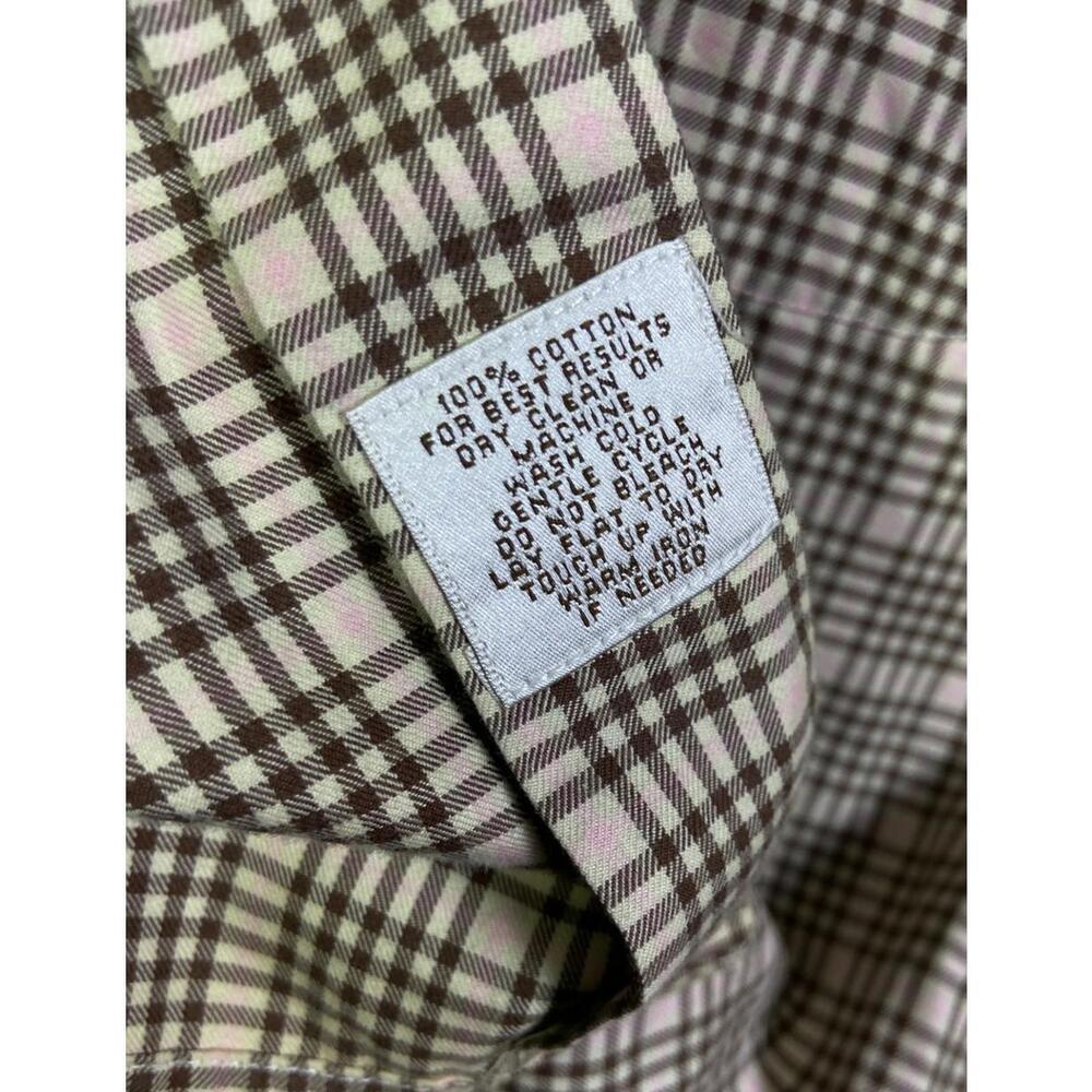 Peter Millar Men's Brown Pink Check Plaid L/S Button Down‎ Dress Shirt Large EUC - Picture 8 of 10